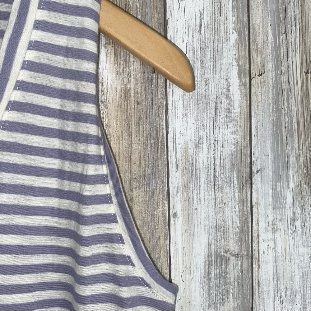 Madewell Striped Tank Top Gray White Sleeveless Cotton Size Small - Picture 2 of 4
